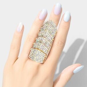 AB Crystals - Gold Plated Pave' Quality Stretch Ring